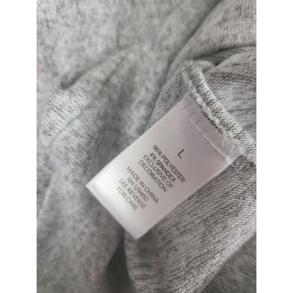 Sunday Cowl Neck Sweater L Womens Grey Floral Embroidered Long Sleeve Pullover - Picture 8 of 10